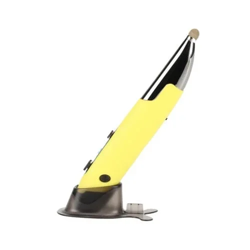 Mouse Bluetooth Pr-A19 2.4Ghz Tipo Pluma Carga Inalámbrica Ratón Tranquilo (Amarillo)