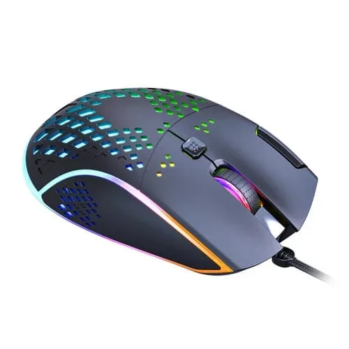 Mouse Gaming Imice T97 RGB LED Luz USB 7 Botones 7200 DPI Cableado (Negro)