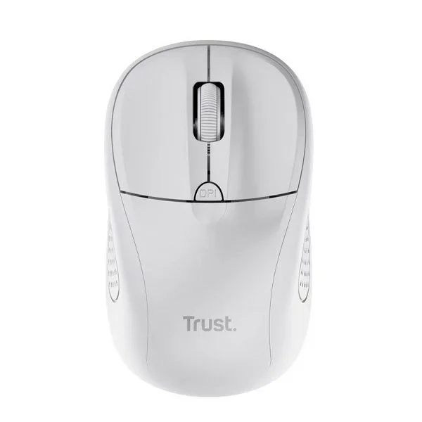 Mouse optico trust primo inalambrico 4 botones y rueda desplazamiento 1000-1600dpi color blanco 24795