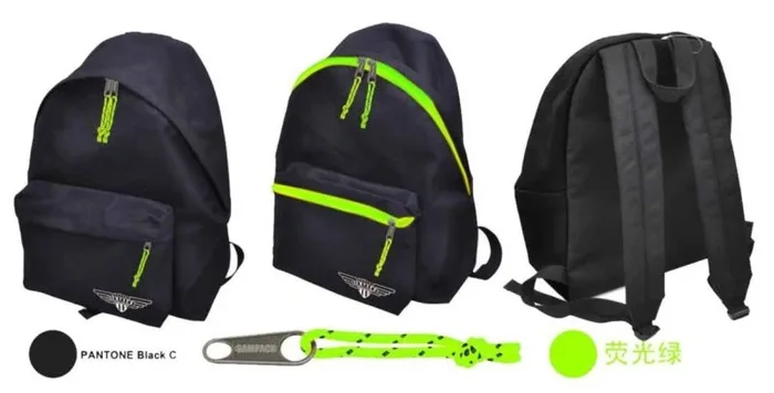 Mp mochila eco grande 43x35x24cm cremallera amarillo / negro