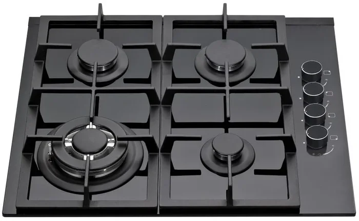 MPM 60-GMH-17 Negro Integrado 58 cm Encimera de gas 4 zona(s)