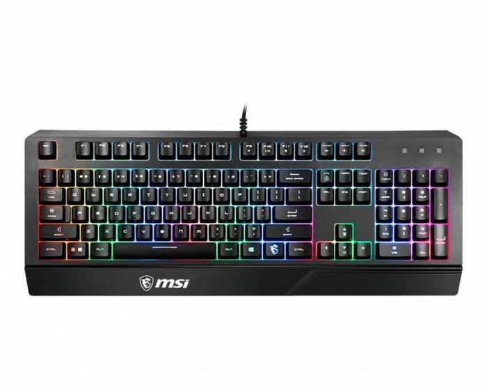 MSI VIGOR GK20 teclado Juego USB QWERTZ Alemán Negro