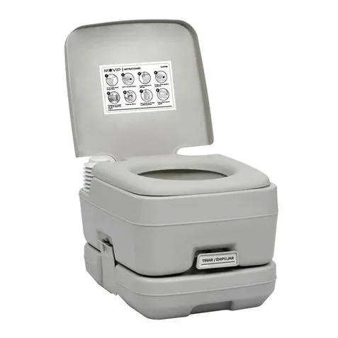 Muvip Inodoro quimico portatil – deposito 10l – Tanque de Agua 12l – Bomba Manual de Fuelle