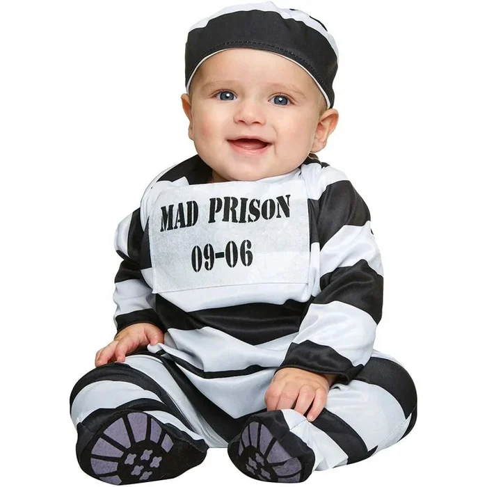 My Other Me Me-202512 Disfraz de preso bebé para niño, 7-12 meses (Viving Costumes 202512