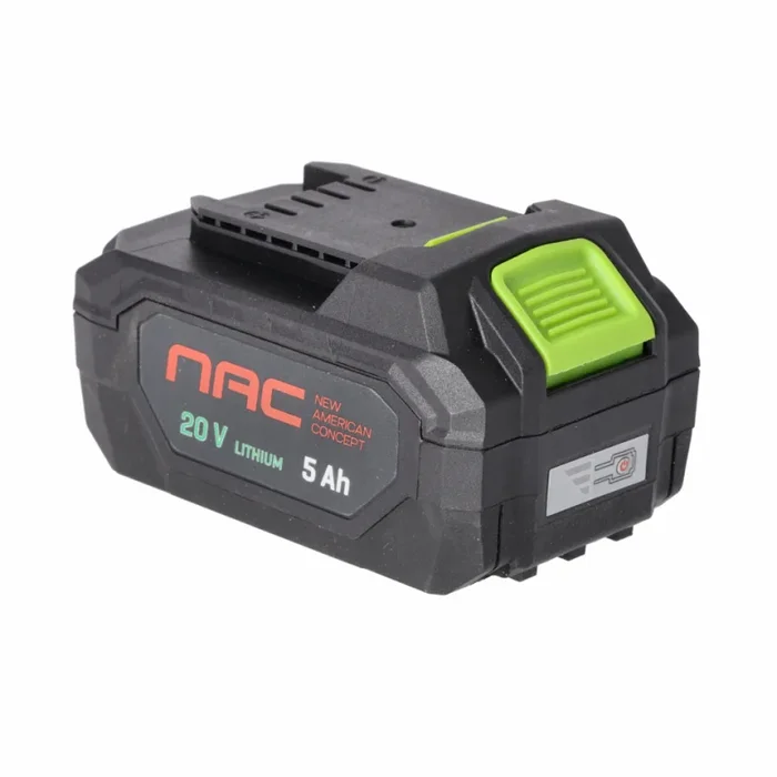NAC Akumulator 20V 5Ah Serie S, Batería Inalámbrica de Alta Potencia y Durabilidad para Herramientas NAC, Ideal para Proyectos de Construcción y Reparación, Larga Autonomía