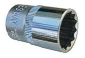 Nasadka Dodecagonal Jonnesway 1/2″ 13mm, herramienta profesional, alta resistencia, para trabajos mecánicos exigentes, fabricada en acero Cr-Mo, corta y duradera.