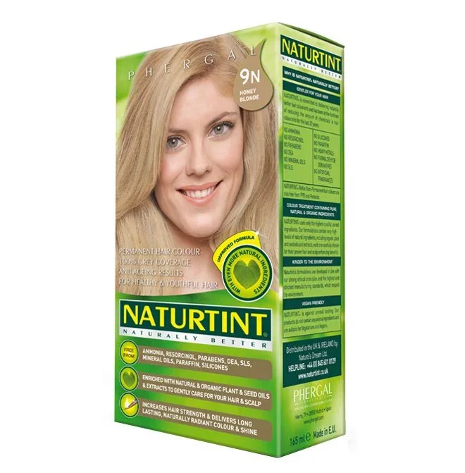 NATURTINT Biobased, Coloración Permanente Sin Amoniaco, Tinte para el Cabello con Ingredientes Naturales, Color Intenso, Natural y Duradero, 9N Rubio Miel, 170ml (el empaque puede diferir)