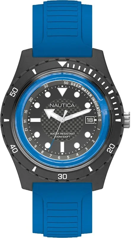 Nautica Reloj Analógico para Hombre de Cuarzo con Correa en Caucho NAPIBZ002