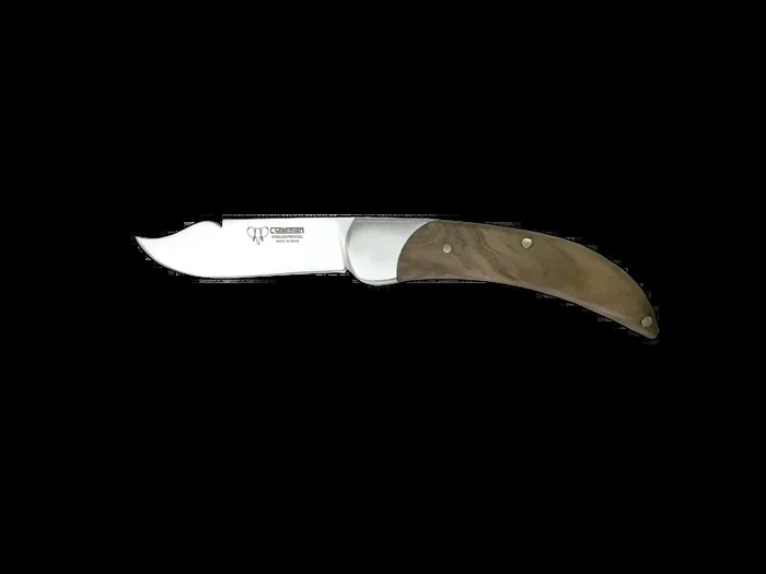Navaja de Bolsillo Cudeman 419-L con mango de madera natural de olivo y hoja de 7.5 cm «Unidad en Liquidación»