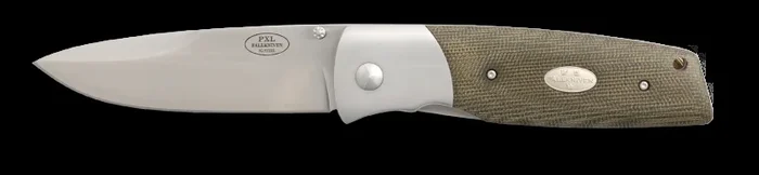 Navaja de Caza Fallkniven Magnun PXLgm fabricada acero Laminado 3G y con una hoja de 8,8 cm, con mango micarta verde – clip