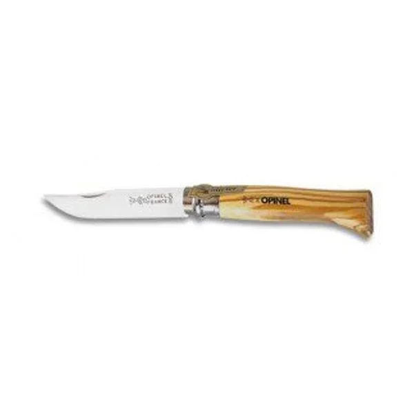 Navaja Opinel Nº 6 con Mango Roble Virola Aluminio y Hoja de Acero Inox de 7 cm con Sistema Virolock en caja a color 06062