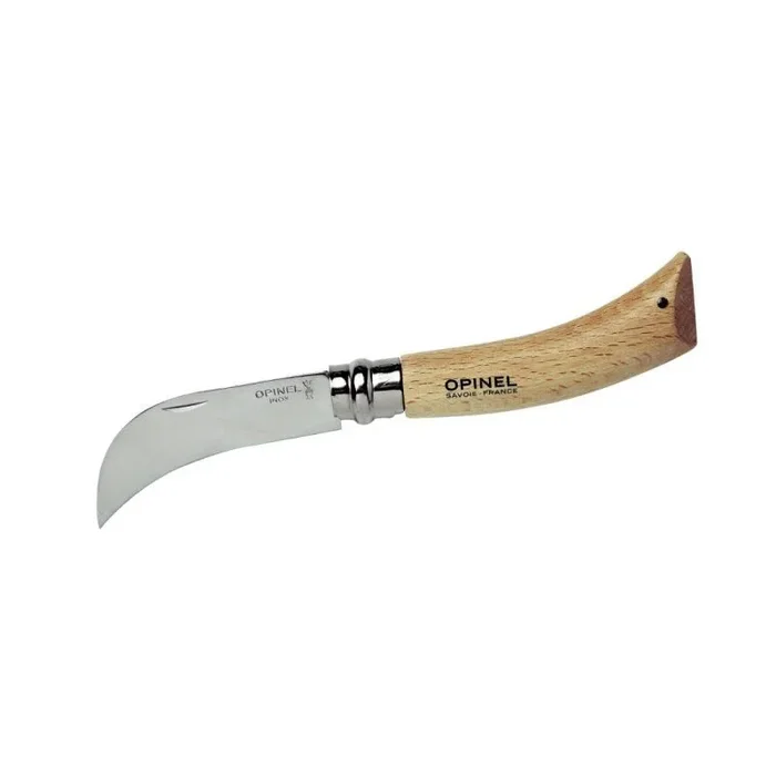 Navaja Opinel Nº08 en caja individual, podón para injertos, hoja de 8 cm de acero inoxidable, curvado y biselado 2 lados, 113140