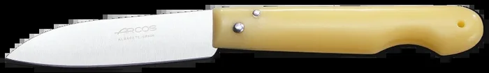 Navaja Profesional Arcos 485900 de Acero Inoxidable NITRUM®, mango de Polipropileno de color amarillo y hoja de 8.5 cm