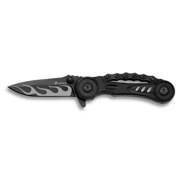 Navaja Táctica Martinez Albainox con Mango de Aluminio y Hoja de Acero Inox de 6 Cm con Clip en caja a color 19191