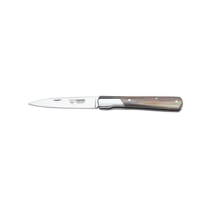 Navaja Vendetta Cudeman 409-A con mango de asta de toro y virola de alpaca y hoja de 10,5 cm.