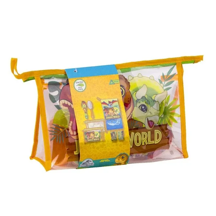 Neceser de Aseo de Jurassic Park – Cierre de Cremallera – 23 x 15 x 8 cm – Incluye Accesorios – Diseño Impermeable – Ideal para Llevar de Viaje – Producto Original Diseñado en España
