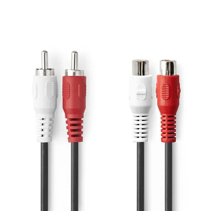 Nedis CAGP24205BK100 cable de audio 2 x RCA Negro