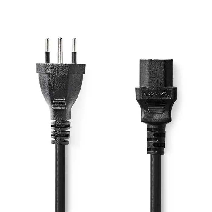Nedis CEGL11200BK20 cable de transmisión Negro 2 m IEC 320