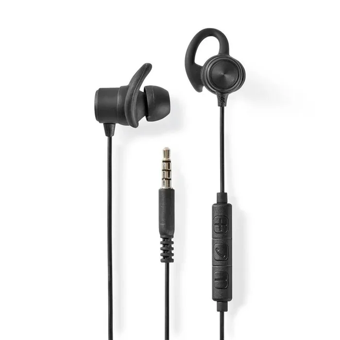 Nedis HPWD8002BK auricular y casco Auriculares Alámbrico Dentro de oído Llamadas/Música Negro