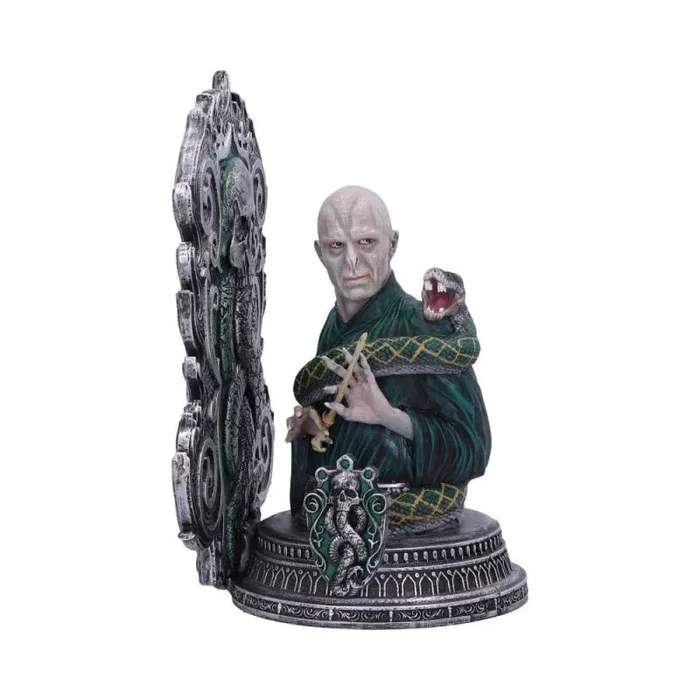 Nemesis Now Harry Potter Lord Voldemort – Sujetalibros de 20,5 cm, Plata, Producto Oficial, Coleccionable, Fundido en la Mejor Resina, Pintado a Mano por Expertos
