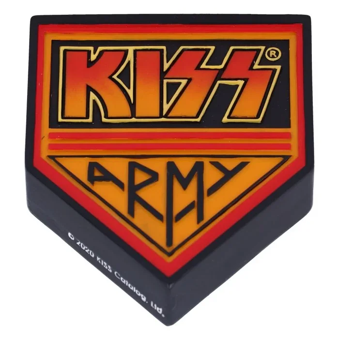 Nemesis Now Imán para abrebotellas con el logotipo de KISS Army con licencia oficial, color negro, 8 cm