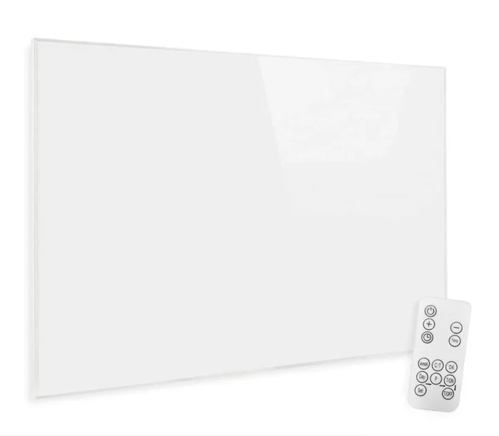 NEO TOOLS Panel de calefacción por infrarrojos de 450 – 720 W, dimensiones 50 x 90 x 3,8 cm, iluminación LED, brillo por infrarrojos, panel de calefacción, protección contra sobrecalentamiento, rango de 16 – 37 grados (720 W)
