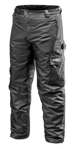 NEO TOOLS X Pantalones de utilidades de Trabajo, Negro, Large para Hombre