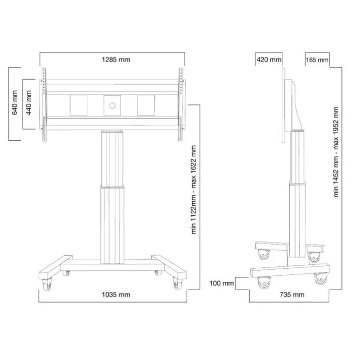 Neomounts Soporte de suelo móvil NewStar para TV