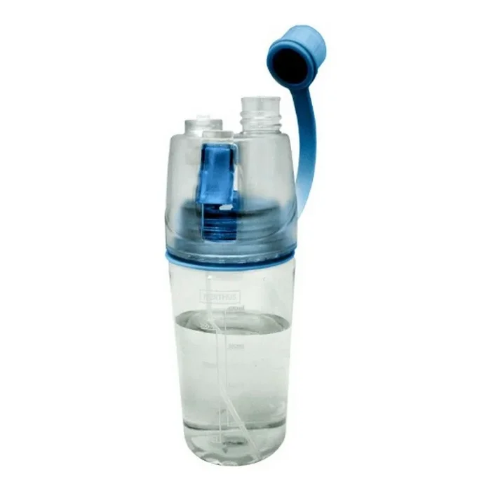 NERTHUS FIH 286 – Botella de agua con spray 400ml, botella de agua para running