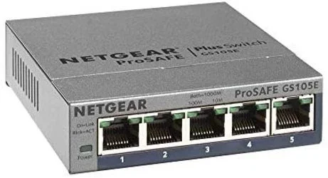 NETGEAR GS105E-200PES switch Gestionado L2/L3 Gigabit Ethernet (10/100/1000) Gris
