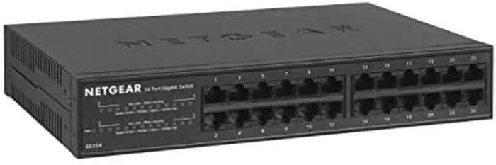 NETGEAR GS324 No administrado Gigabit Ethernet (10/100/1000) 1U Negro