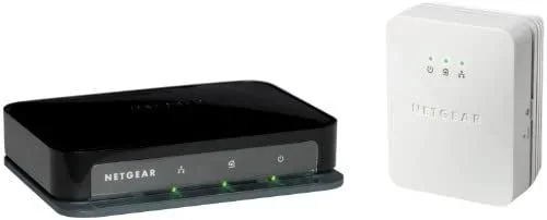 Netgear XAVB1004 – Kit de switch con 4 puertos y adaptador de comunicación por línea eléctrica