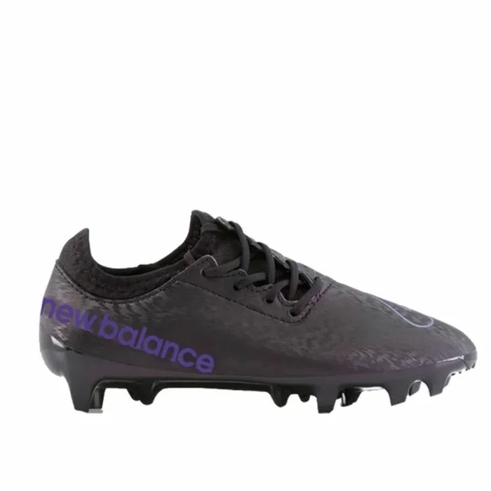 New Balance Boy’s Furon V6+ Dispatch Junior FG Soccer Shoe, Black/Black, 4 Wide Big Kid