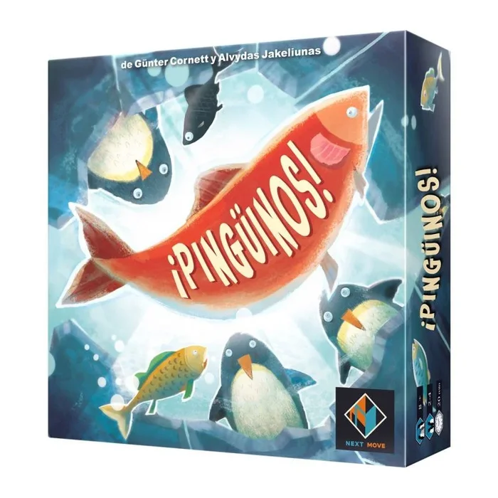 Next Move Games | ¡Pingüinos! | Juego de Mesa de Estrategia para Adultos y Niños | A Partir de 8 Años | De 2 a 4 Jugadores | 20 Minutos por Partida | Español