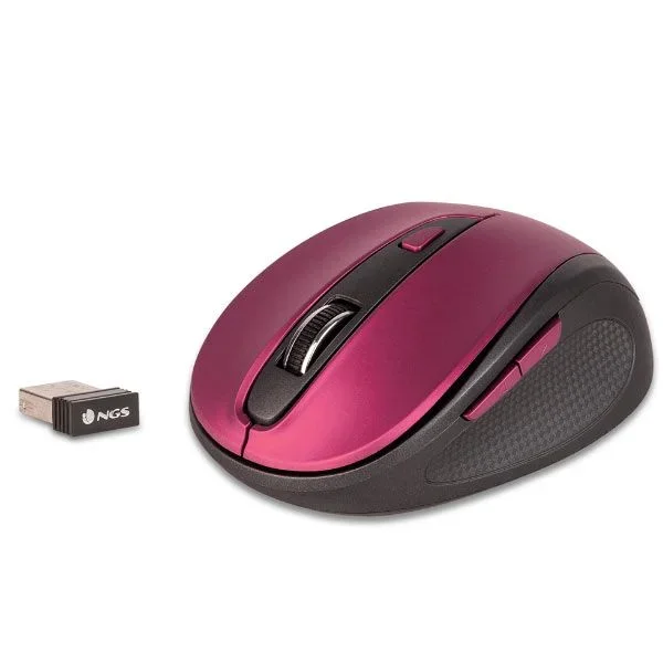 Ngs – raton inalambrico evo mute purple – 1600dpis – wireless – 5 botones – silencioso – receptor nano usb – purpura