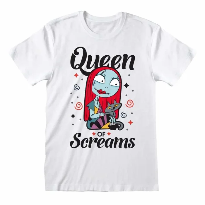 Nightmare before christmas – queen of screams (unisex white t-shirt) large