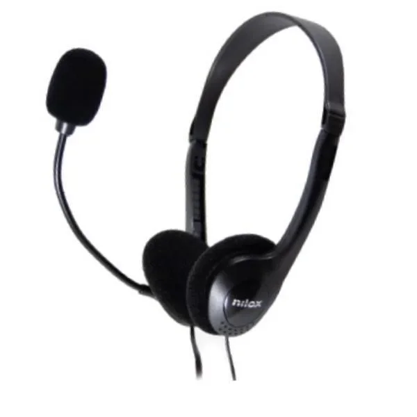 Nilox NXAU0000002 auricular y casco Auriculares Alámbrico Diadema Oficina/Centro de llamadas USB tipo A Negro