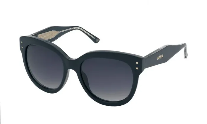 NINA RICCI SNR324 Gafas, Shiny Full Blue, 55 para Mujer