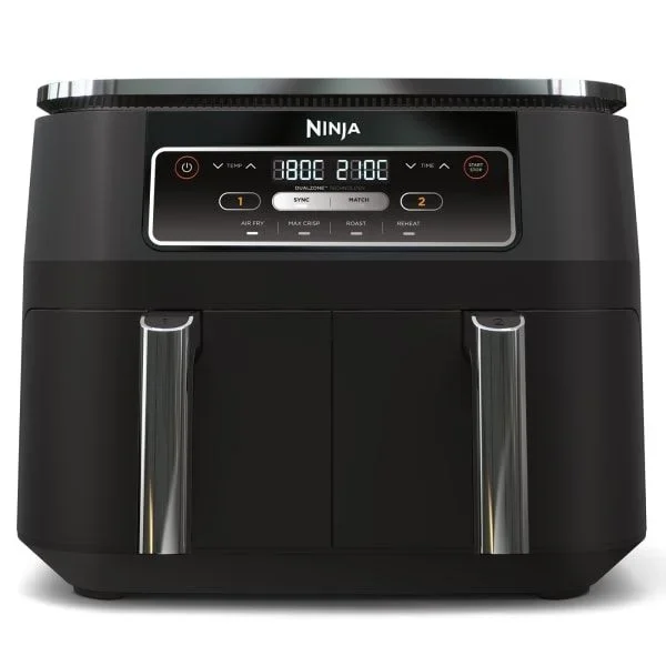Ninja AF200EU freidora Doble 7,6 L Independiente 2400 W Freidora de aire caliente Negro
