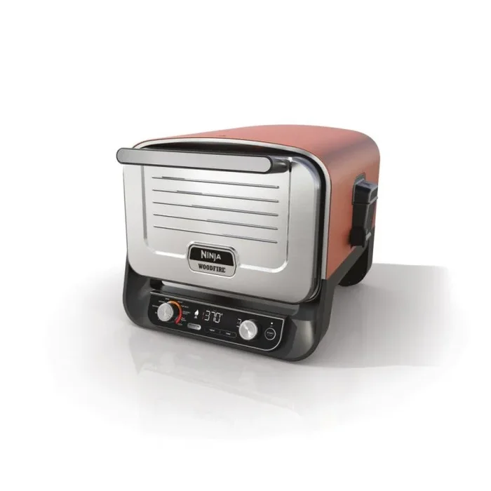 Ninja OO101EU barbacoa y parrilla al aire libre Electricidad + Carbón vegetal Negro, Rojo, Plata 2400 W