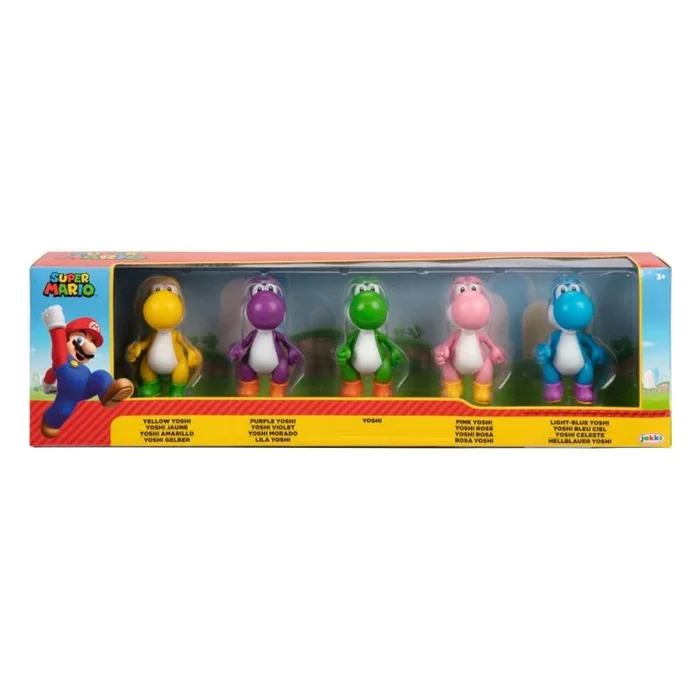 Nintendo Blister 5 Figuras Yoshi Super Mario Bros 6,5CM