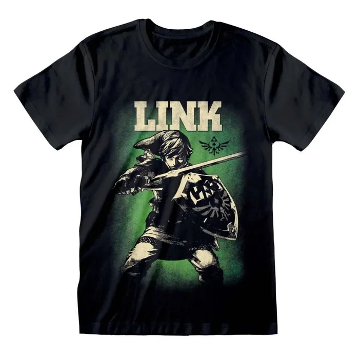Nintendo legend of zelda- hero of hyrule (unisex black t-shirt) small
