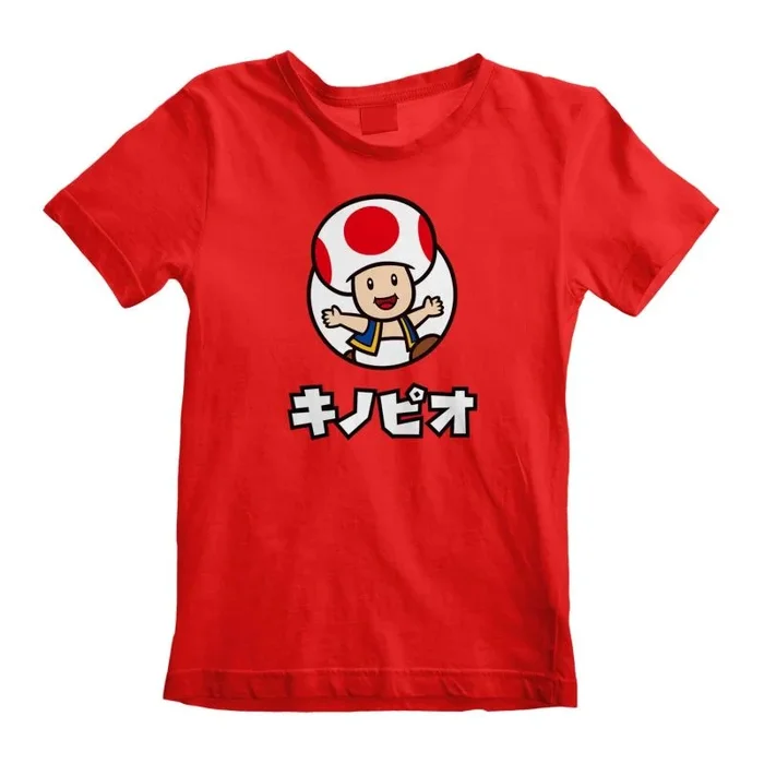 Nintendo super mario – toad (unisex red t-shirt) 3-4 years