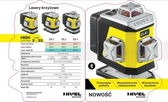 Nivel system laser krzyżowy cl3b
