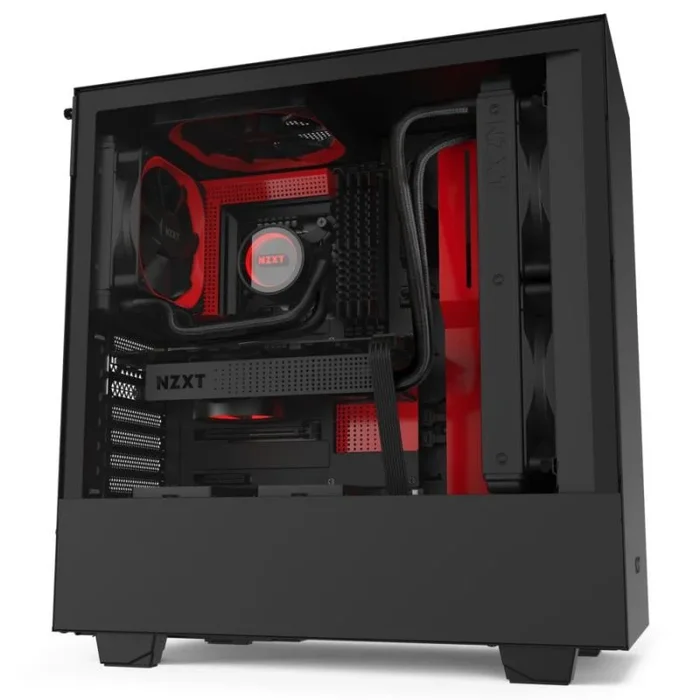 NZXT H510 Midi Tower Negro, Rojo