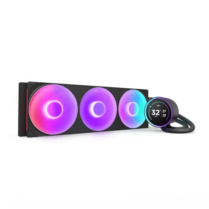 NZXT Kraken Elite 420 RGB 2025 – Refrigeración líquida AIO para CPU – Radiador de 420mm – Ventilador F420 RGB Core – LCD IPS de 2,72 pulgadas – AMD® AM5, AM4 – Intel® LGA 1851/1700, 1200/115X – Negro