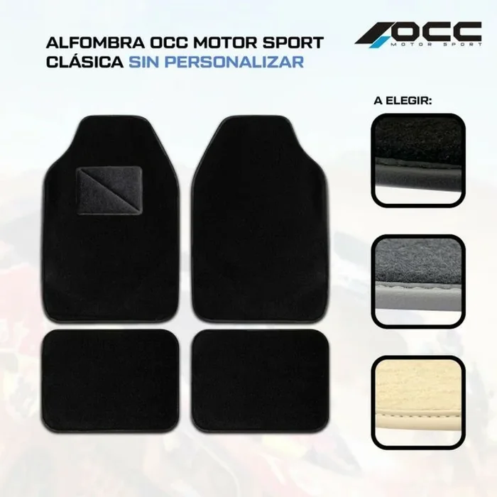 OCC Design – Alfombrillas Coche a Medida, Compatibles con Opel Kadett (1984-1991), Moqueta, Velour/Polipropileno, Anclaje Original, Reverso Antideslizante, Talonera, 4 Piezas
