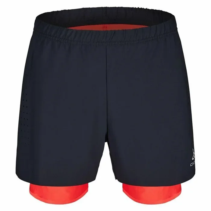 Odlo Hombres Zeroweight 5Inch 2In1 Short Laufbekleidung Pantalones Cortos Limoges – Azul Oscuro M