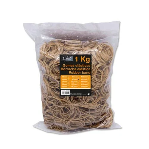 Office Club 320429 – Bolsa con gomas de 9 cm, 1 kg