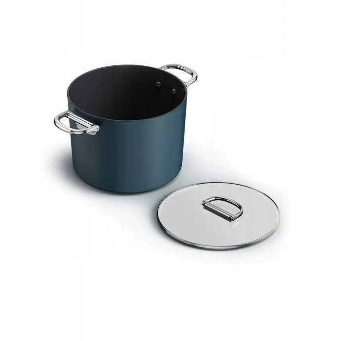 Olla antiadherente Joseph Joseph Space de 25 cm (8.5 qt), mango plegable de acero inoxidable, apta para inducción y horno hasta 232°C, fácil almacenamiento.
